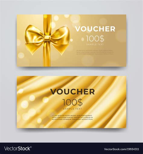 gift voucher design template set  premium vector image