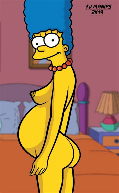 rule 34 1girls fjm huge belly marge simpson pregnant ready to pop