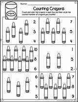 School Counting Crayons Preschoolplayandlearn sketch template