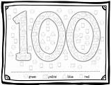 100th School Coloring Freebie Color Days Freebies Bees Mrs Pages Kindergarten Shape Counting Mat Next Categories Choose Board sketch template