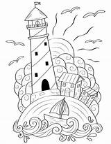Leuchtturm Mandala Museprintables Ausmalbilder Mandalas Lighthouses Libri Drus Desen Malen Druckbare Fari Cartamodelli Faro Coloriage Pittura sketch template