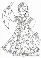 Ausmalbilder Russische Coloriage Prinzessin sketch template