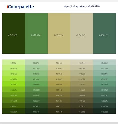 latest color schemes  fern green  mineral green color tone combinations