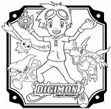 Coloring Pages Digimon Easy Sheets sketch template