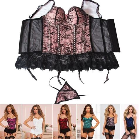2020 women victorian lace bustier corset sexy lacy ruffle