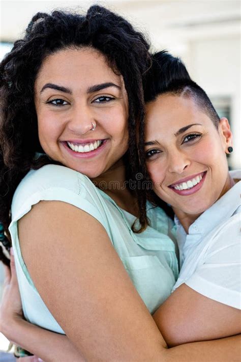 Lesbian Couple Embracing Each Other Stock Image Image Of Closeness