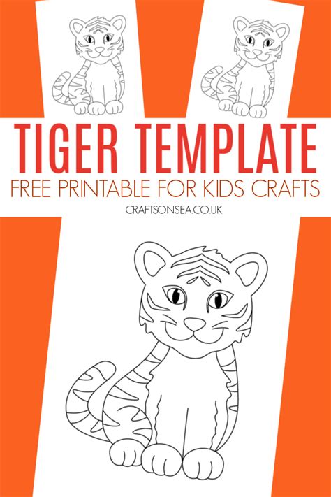tiger template  printable crafts  sea