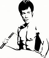 Stencil Silhouette Lee Bruce Decal Nunchucks Graphic Vinyl Choose Color Visit Scroll Saw Patterns Ebay sketch template