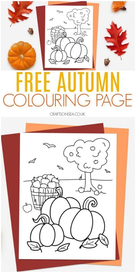 autumn colouring page  kids coloring pages  kids coloring