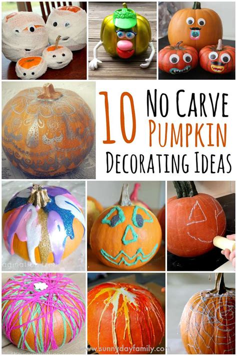 easy  carve pumpkin decorating ideas  family  love sunny