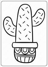 Coloring Cactus Pages Cute Book Prickly Printable Related Posts sketch template