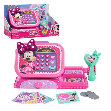 buy  play disney junior minnie mouse bowtique cash register  realistic sounds pretend