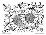 Splendor Coloring Designlooter Autumn Sheet Color sketch template