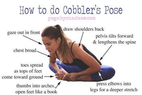 cobblers pose yogabycandace yoga  basic yoga poses