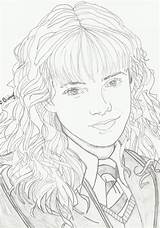 Hermione Granger Potter Harry Drawings Pages Colouring Drawing sketch template