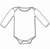Onesie Clipart Baby Sleeve Long Bodysuit Webstockreview Turtle Organic sketch template