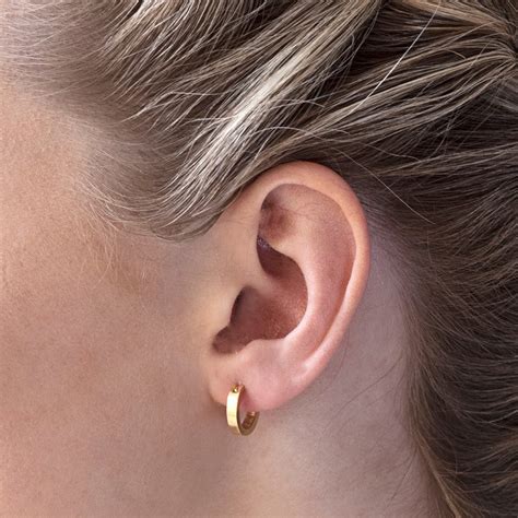 small wide gold hoop earrings lisa angel delicate jewellery