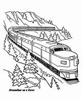 Train Coloring Pages Railroad Trains Steam Drawing Color Printable Car Curve Bnsf Streamliner Freight Bullet Book Getdrawings Template Print Sketch sketch template