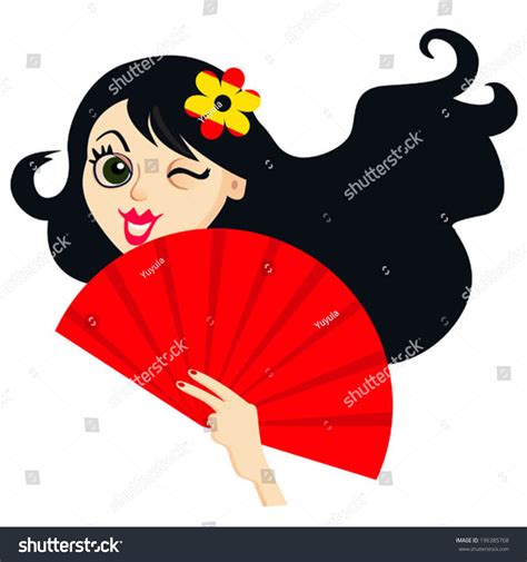 Spanish Girl Sun Stock Vector Royalty Free 196385768 Shutterstock