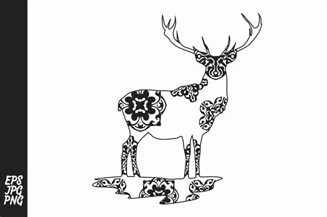 deer mandala  art style graphic  arief sapta adjie creative fabrica