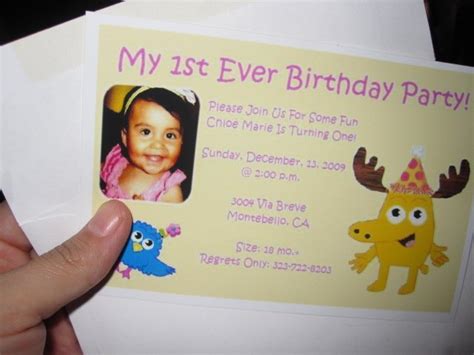 moose and zee girl birthday invitations
