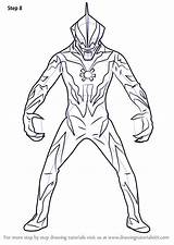 Ultraman Belial Mewarnai Geed Superman Drawingtutorials101 Kartun Ribut Ginga Zoffy Berlatih sketch template