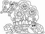 Coloring Garden Pages Flower Kids Flowers Printable Gardens Drawing Plants Simple Color Fabulous Nature Watering Patio Boy Coloringpagesonly Getcolorings Getdrawings sketch template