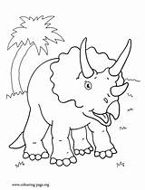 Dinosaur Triceratops Horns Coloringhome sketch template