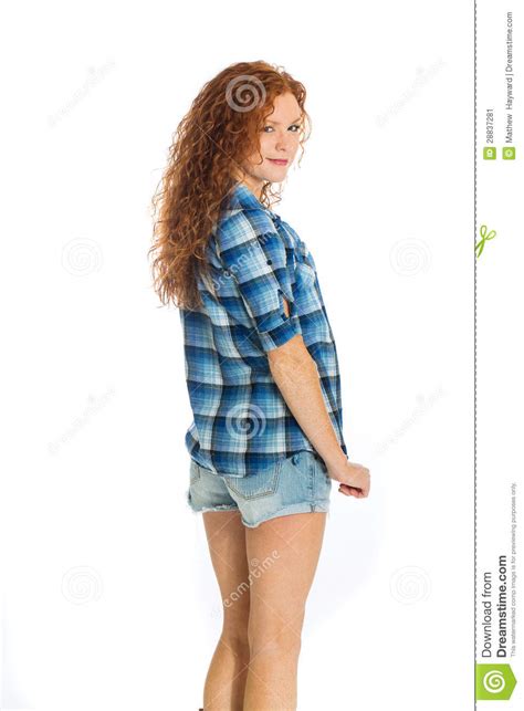 Cute Girl Looking Back Stock Image Image Of Ginger Girl