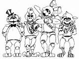Animatronics Freddy Animatroniki Foxy Bonnie Darmo Wydrukuj Mytopkid sketch template