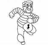 Thief Coloring Pages Printable Cartoon Choose Board Christmas sketch template