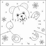 Dots Connect Bear Valentine Teddy Heart Coloring Cu Big Valentines sketch template