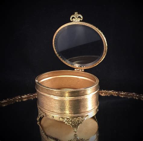 Antique Jewelry Box Beveled Glass Jewelry Box Antique Jewelry