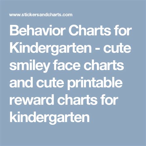 behavior charts  kindergarten cute smiley face charts  cute