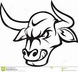 Bull Coloring Pages Raging Bulls Chicago Drawing Head Printable Bucking Clip Dreamstime Vector Illustration Angry Drawings Getcolorings Face Mascot Color sketch template