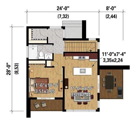 plan pm     story  bedroom modern house plan  walkout basement  slopping lot