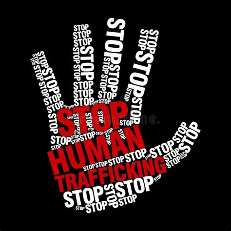 Stop Human Trafficking Logo Template Stock Vector
