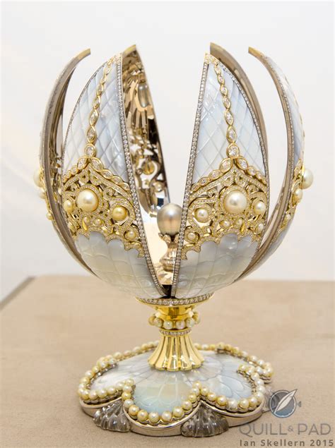 faberge pearl egg   imperial class egg    years quill pad