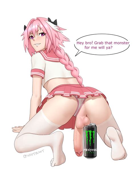 Astolfo Monster Energy Drink By Whargleblargle Hentai Foundry