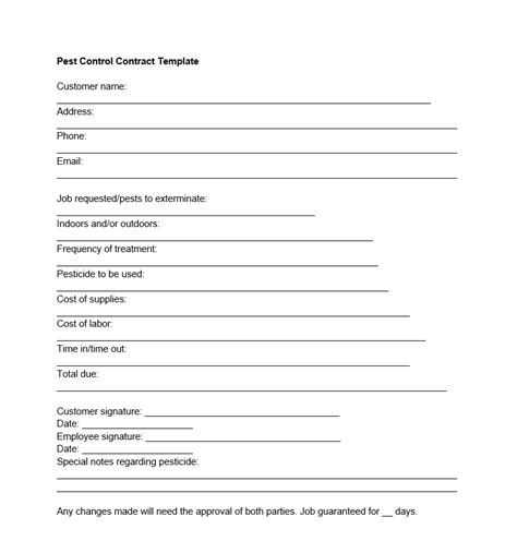 pest control contract template   housecall pro