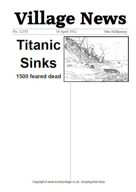 titanic newspaper worksheets titanic teaching nonfiction social