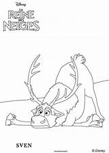 Sven Renne Coloriage Neiges Reine Kristoff Personnages Coloriages sketch template