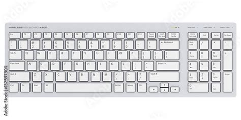 white wireless computer pc keyboard stock photo  royalty