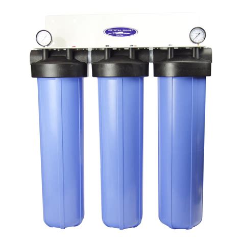 house inline water filter system city   water inline compact mid size triple