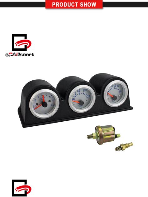 mm triple gauge kit tachometer rpm water temperature gauge oil press pressure gauge buy