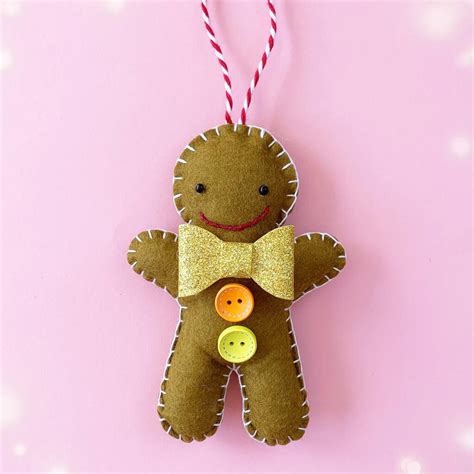 personalised gingerbread man decoration   shelly designs notonthehighstreetcom