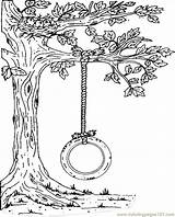 Swing Coloring Pages Tire Drawing Swings Swingset Getdrawings Popular Coloringhome Color sketch template