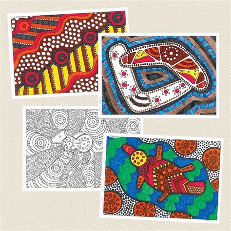 pics aboriginal dot art coloring pages aboriginal animal