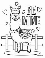 Valentines Unicorn Llamas Makeitgrateful sketch template