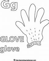 Glove Alphabet sketch template